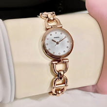 Fos**l Ladies' Rose Gold-Tone Watch with Crystal Accents