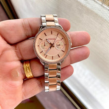 Fos**l Ladies' Watch with Crystal Bezel in Rose Gold